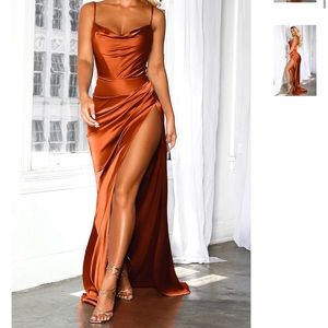 High slit Penelope Dress from ModaGlam boutique.
